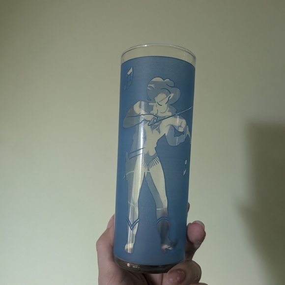 Vintage Cowgirl 1960s Dancing Figure Glass Set - Picture 13 of 13